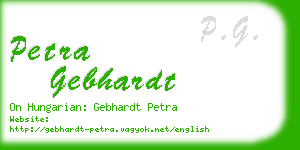 petra gebhardt business card